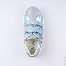 332110-23 Полуботинки для девочки голубой фото №4