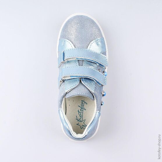332110-23 Полуботинки для девочки голубой фото №4
