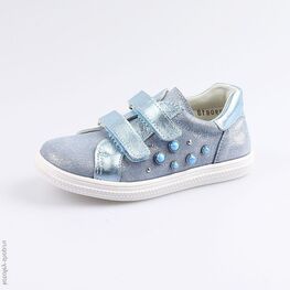 332110-23 Полуботинки для девочки голубой