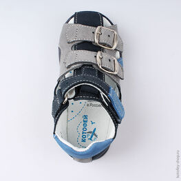 322090-21 Сандалии для мальчики син-сер фото №4