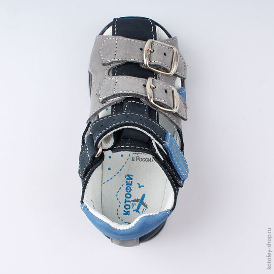 322090-21 Сандалии для мальчики син-сер фото №4