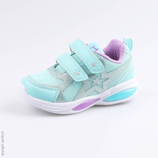 344214-71 Кроссовки с LED-подсветкой на подошве для девочки бирюзовый