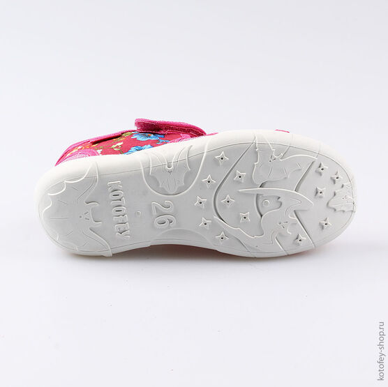 421031-12 Босоножки текстильные для девочки фуксия фото №3