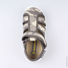 221084-11 Сандалии текстильные для мальчики серый фото №4