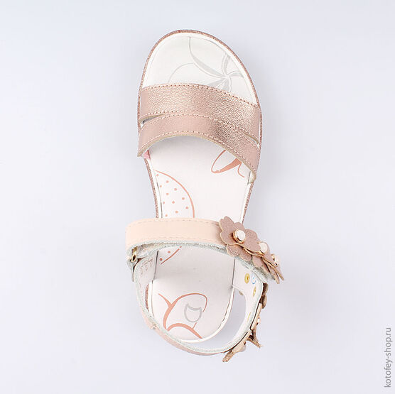 522133-21 Босоножки для девочки роз-зол фото №4