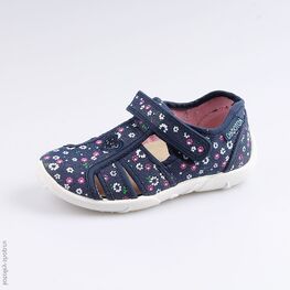 421049-11 Босоножки текстильные для девочки светло-синий