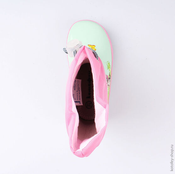 166089-11 Резиновые сапоги для девочки гол-роз фото №4