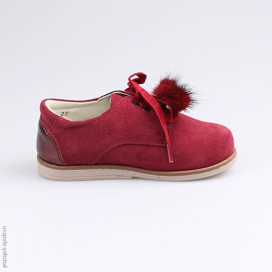 332102-22 Полуботинки для девочки бордовый фото №2