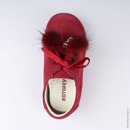 332102-22 Полуботинки для девочки бордовый фото №4