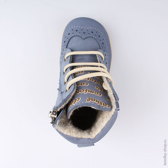 152207-31 Ботинки для мальчики светло-синий фото №4