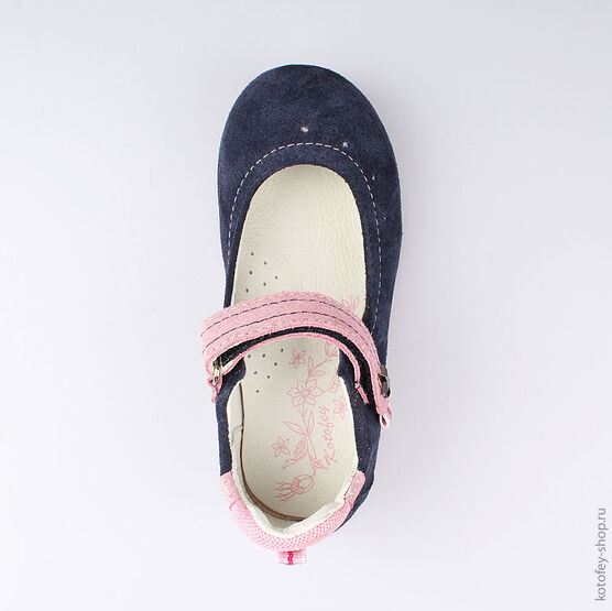 332103-22 Туфли для девочки син-роз фото №4