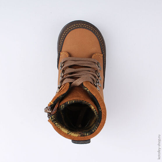 352107-37 Ботинки для мальчики кор-жел фото №4