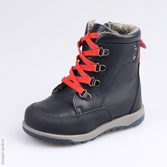 152138-34 Ботинки для мальчики син-кра