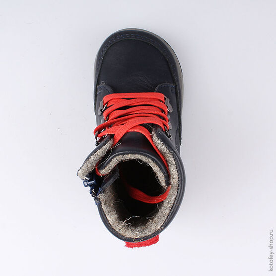 152138-34 Ботинки для мальчики син-кра фото №4