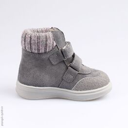 352197-32 Ботинки для девочки серый фото №2