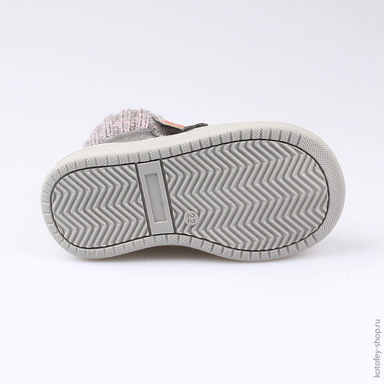 352197-32 Ботинки для девочки серый фото №3