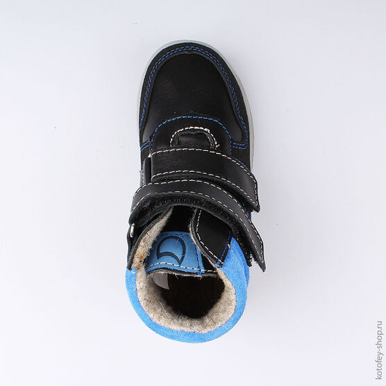 352196-34 Ботинки для мальчики чер-син фото №4