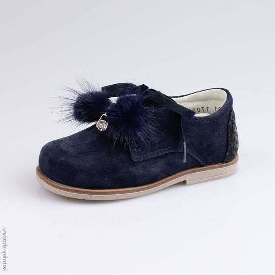 332102-21 Полуботинки для девочки светло-синий