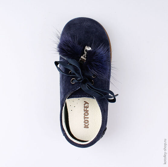 332102-21 Полуботинки для девочки светло-синий фото №4