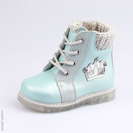 352193-32 Ботинки для девочки бирюзовый