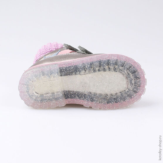 152213-31 Ботинки для девочки серый фото №3