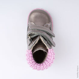 152213-31 Ботинки для девочки серый фото №4