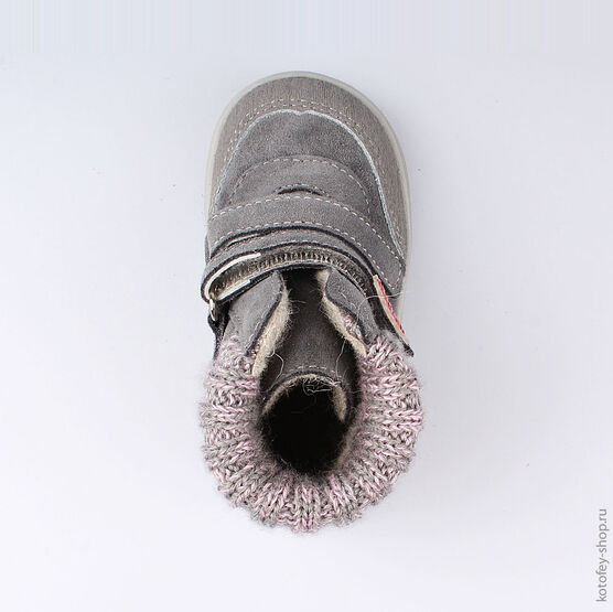 152217-32 Ботинки для девочки серый фото №4