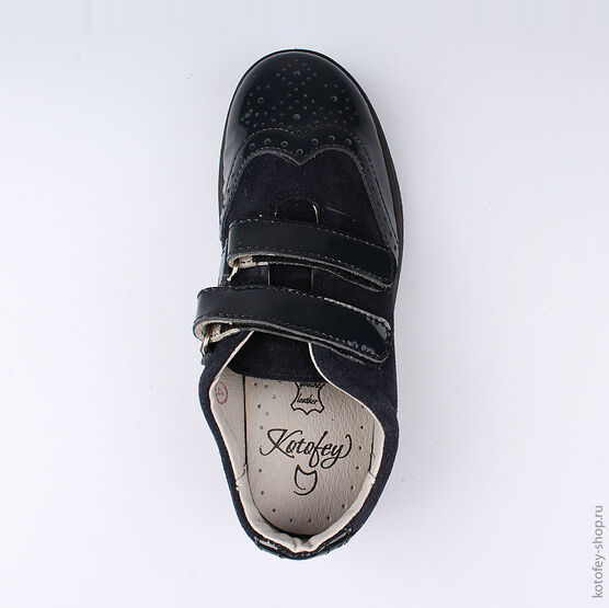 632257-21 Полуботинки для девочки светло-синий фото №4