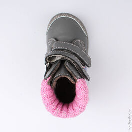 352152-33 Ботинки для девочки серый фото №3