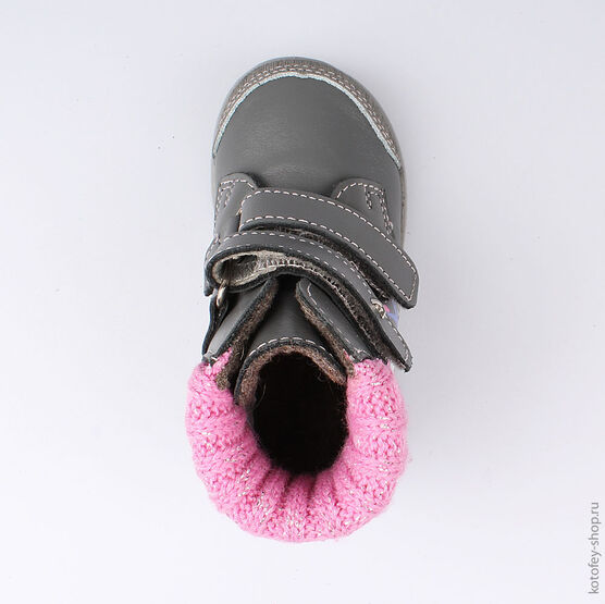 352152-33 Ботинки для девочки серый фото №3