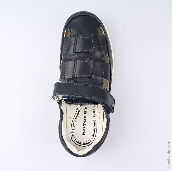 532174-21 Кожаные туфли для мальчика для мальчики синий фото №4