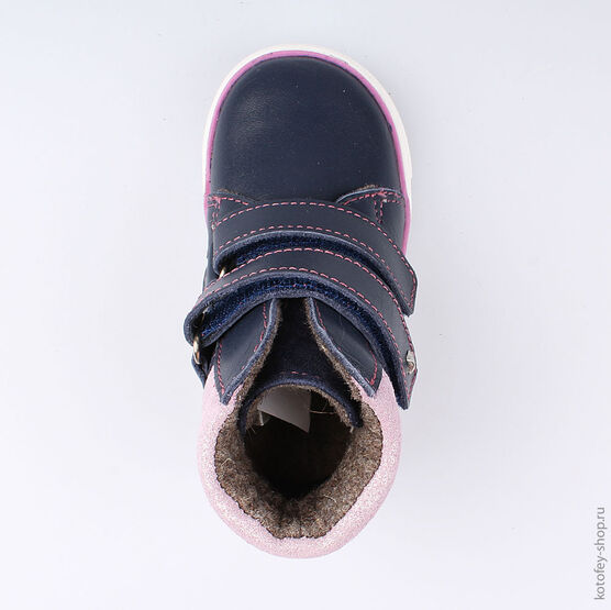 152183-35 Ботинки для девочки светло-синий фото №4