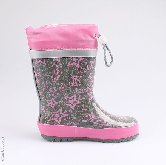 366179-11 Резиновые сапоги для девочки сер-роз фото №2