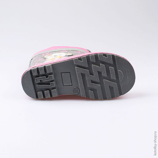 366179-11 Резиновые сапоги для девочки сер-роз фото №3