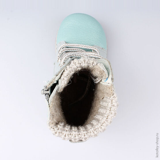 152215-32 Ботинки для девочки бирюзовый фото №4