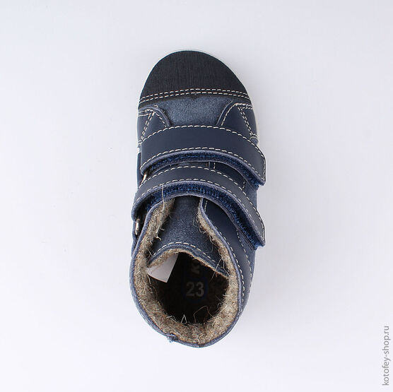 252129-31 Ботинки для мальчики светло-синий фото №4