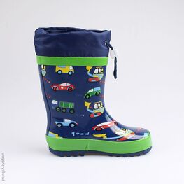 366182-11 Резиновые сапоги для мальчики син-зел фото №2