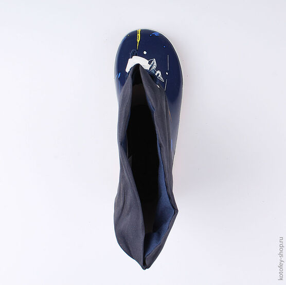 566161-11 Резиновые сапоги для мальчики син-ора фото №4