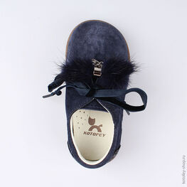 132126-21 Полуботинки для девочки светло-синий фото №4