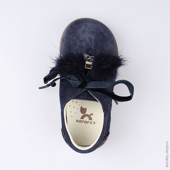 132126-21 Полуботинки для девочки светло-синий фото №4