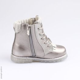 352157-34 Ботинки для девочки сер-срб фото №2