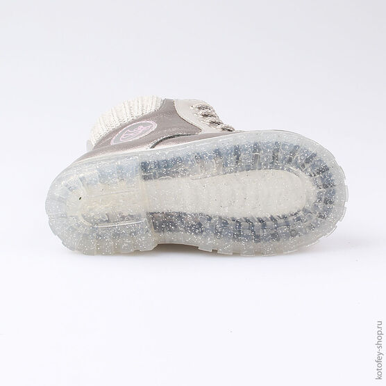 352157-34 Ботинки для девочки сер-срб фото №3