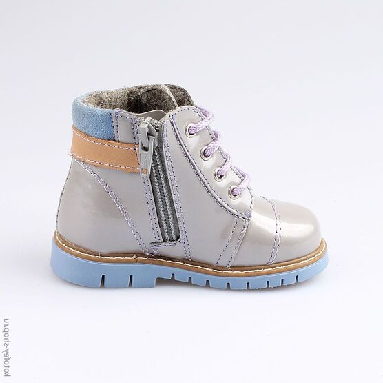 152209-31 Ботинки для девочки серый фото №2