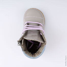 152209-31 Ботинки для девочки серый фото №4