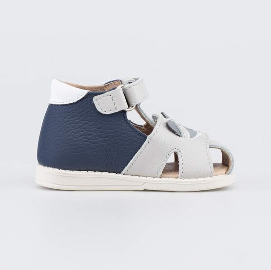 022160-22 Сандалии с регулируемым ремешком Первые шаги для мальчики серый,синий фото №2