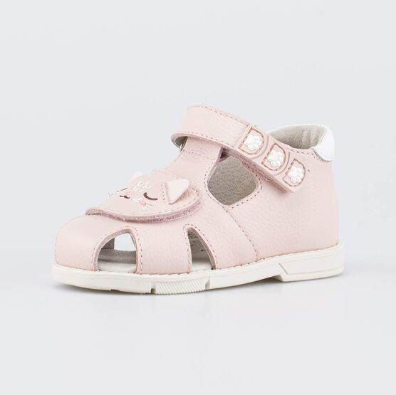 022160-23 Сандалии с регулируемым ремешком Первые шаги для девочки розовый