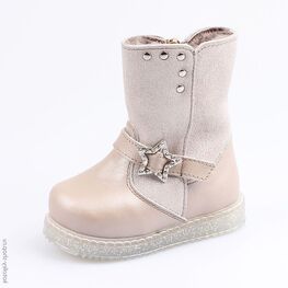 162057-53 Сапожки для девочки бежевый