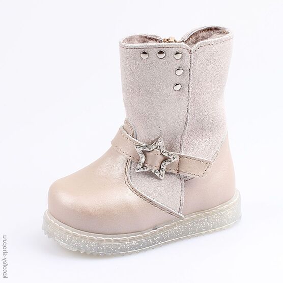 162057-53 Сапожки для девочки бежевый