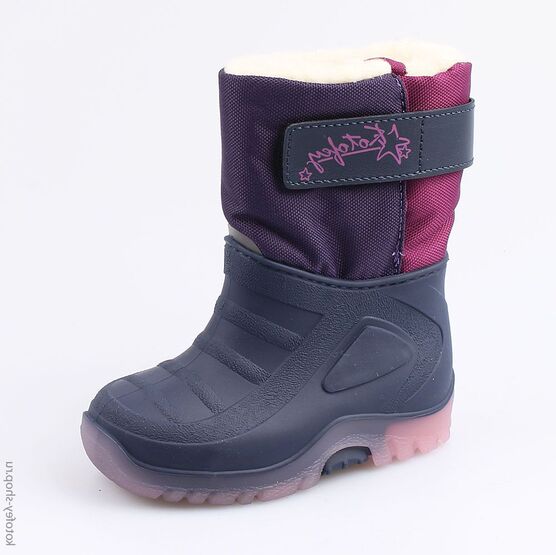 164061-42 Сноубутсы с LED-подсветкой для девочки син-бор