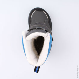 254953-41 Мембранные ботинки для мальчики сер-гол фото №4